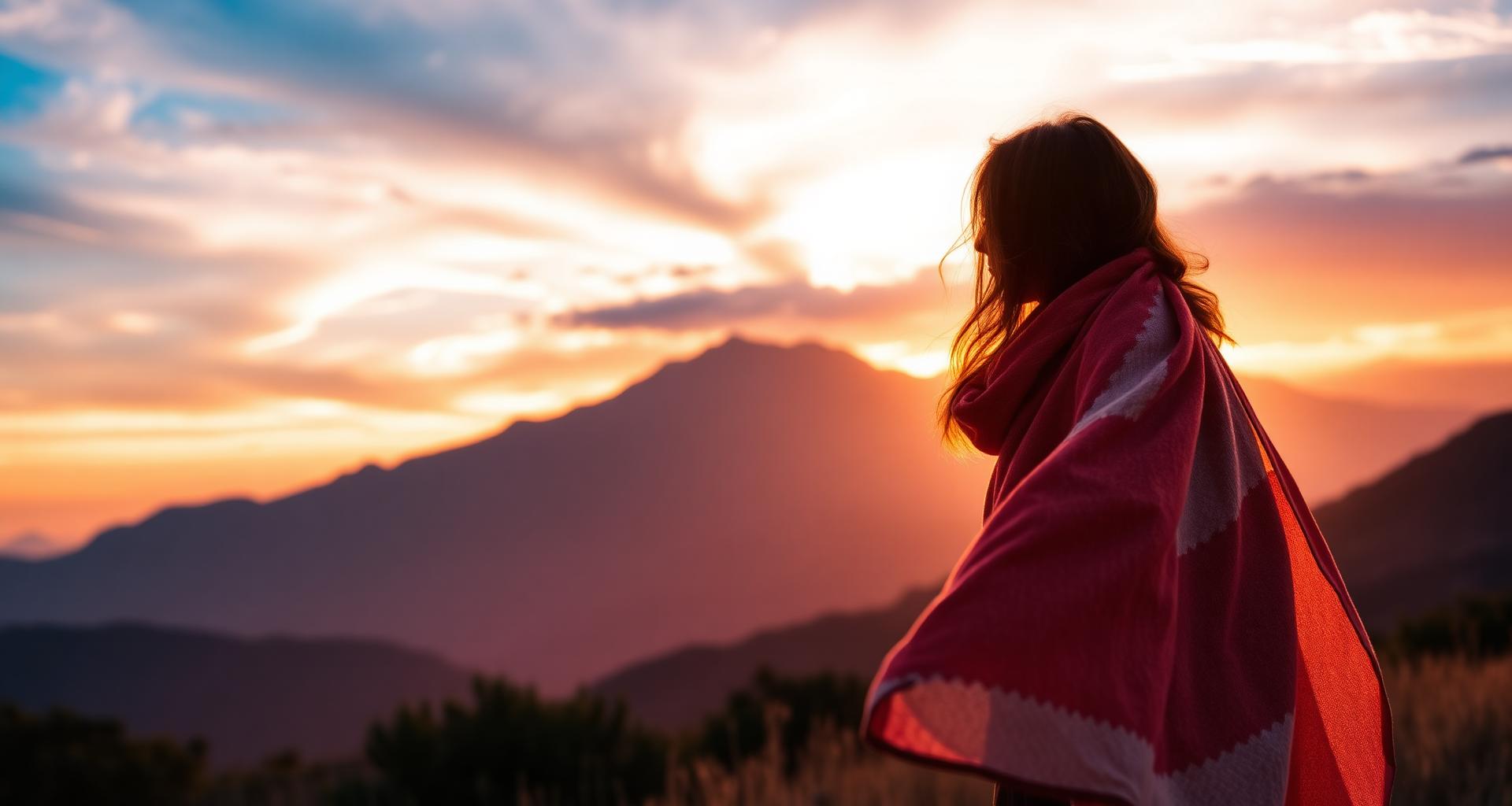Photographer at sunset